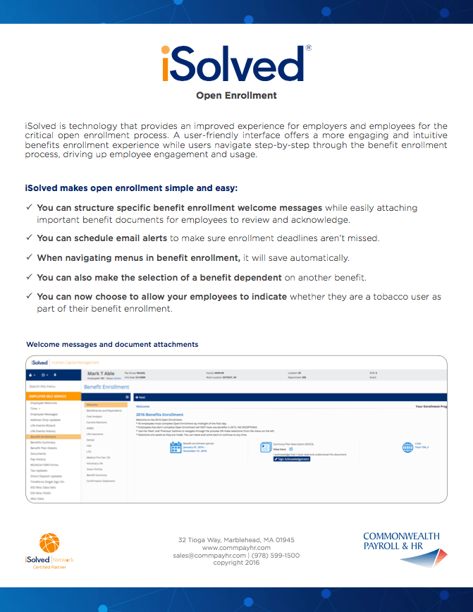 iSolved Open Enrollment