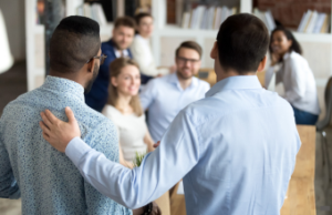 Introducing the new company owner to employees