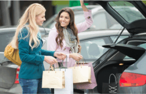 Company car being used to go shopping
