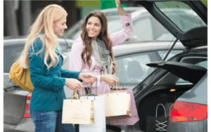 Woman using company car for personal business