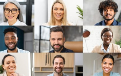 Group of people in a Zoom meeting.