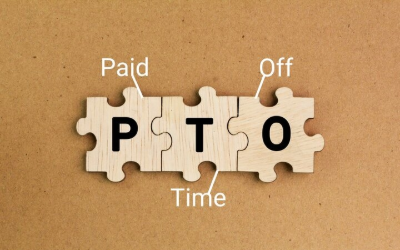 "PTO" spelled out on blocks."