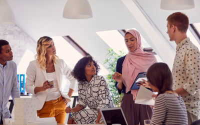 Multi-cultural business meeting
