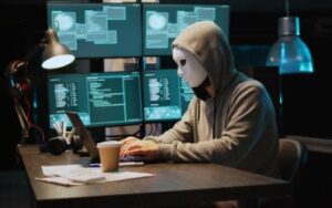 Man doing a cyber attack.