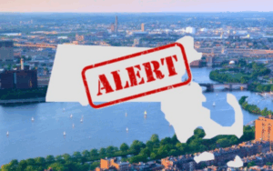 Massachusetts Alert image of outline of the state.