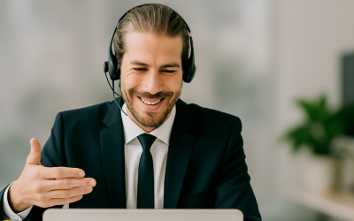 remote employee on virtual meeting call