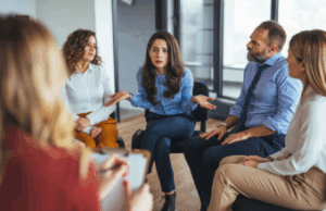 HR Manager explaining news to the group